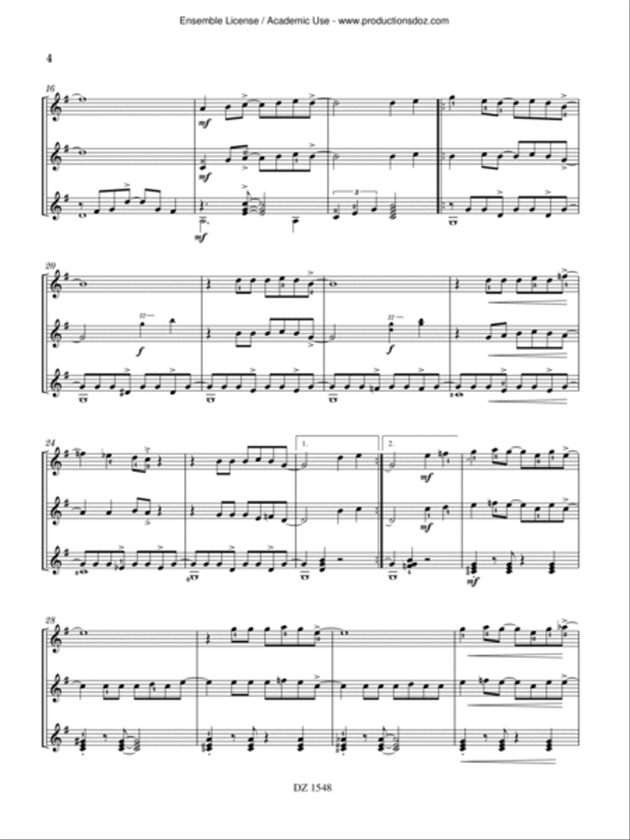 Bambou calypso, Habanera bohème Guitar Ensemble scores gallery preview page 4