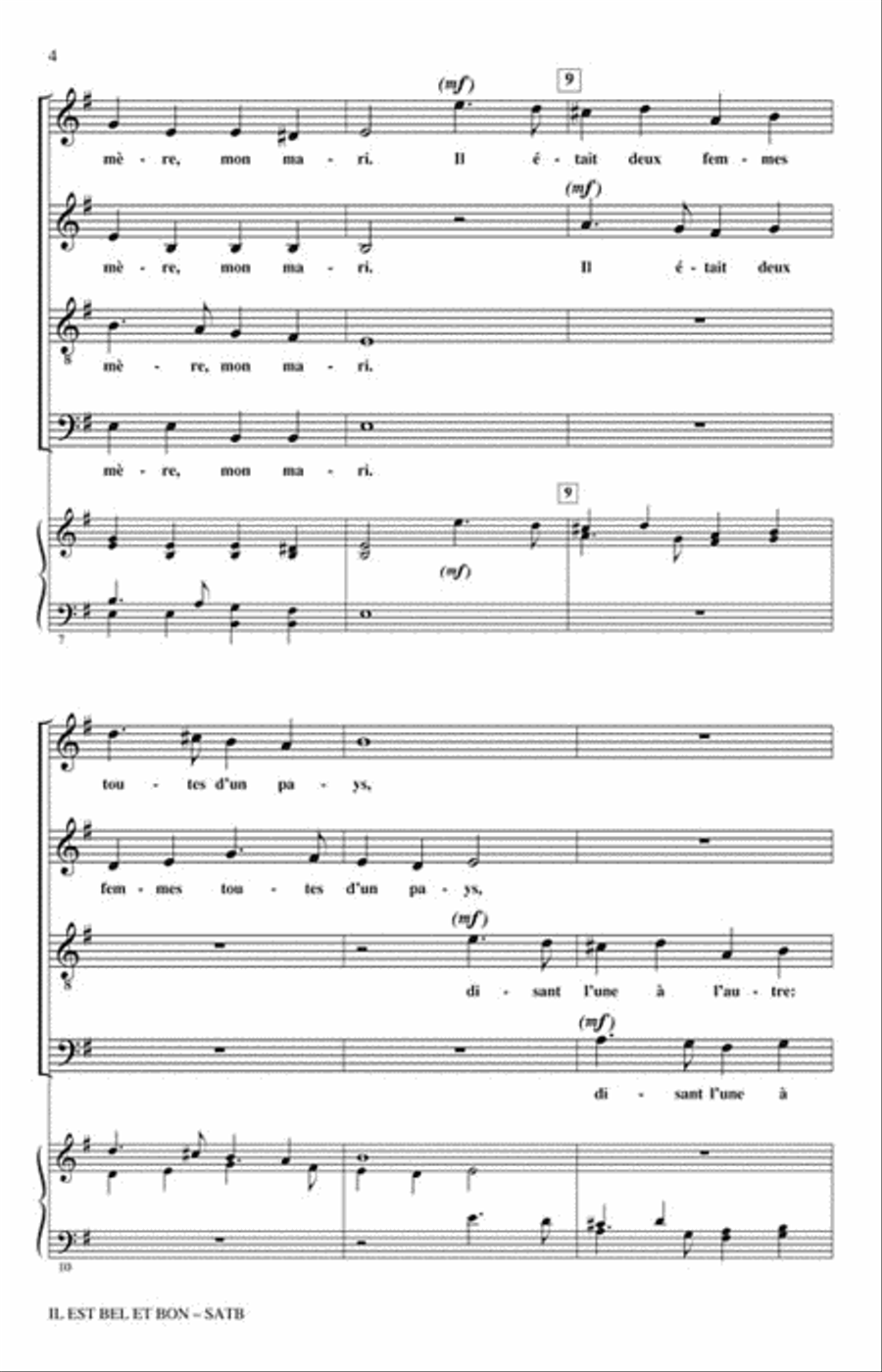 Il Est Bel et Bon 4-Part scores gallery preview page 3