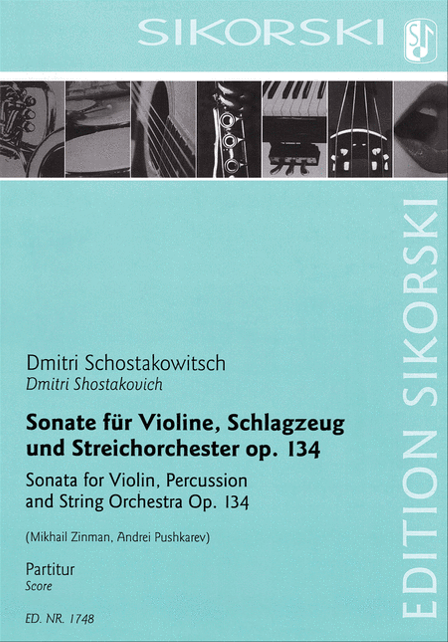 Sonata for Violin, Percussion and String Orchestra, Op. 134 String Orchestra scores gallery preview page 1
