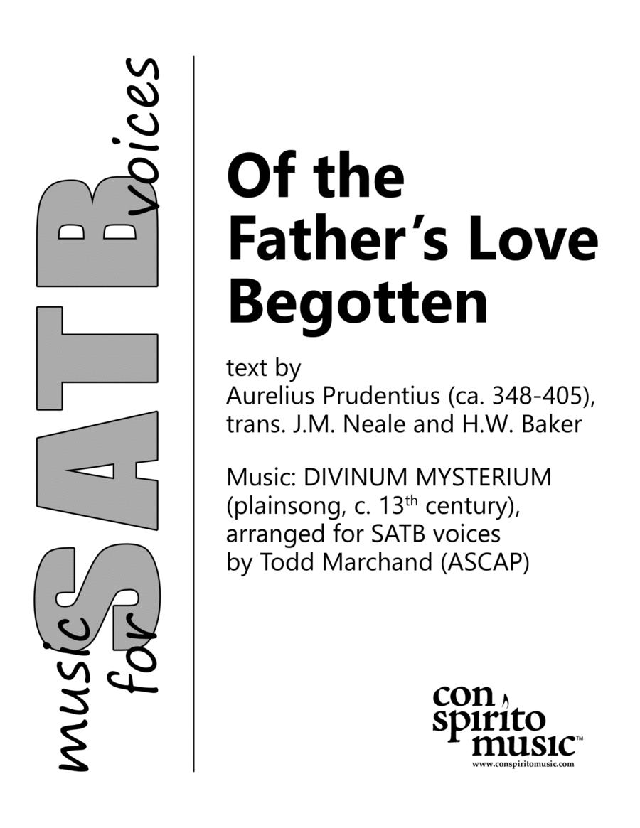 Of the Father's Love Begotten - SATB choir image number null