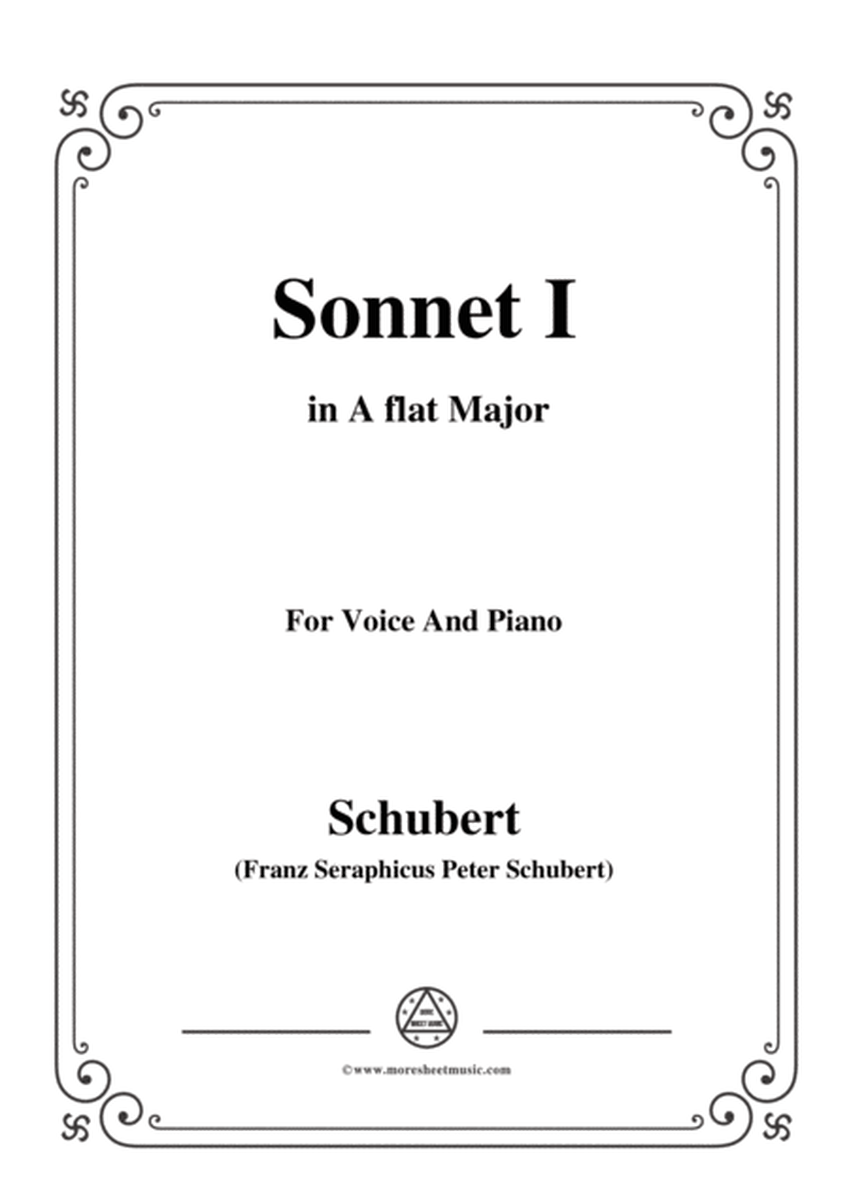 Schubert-Sonnet I in A flat Major,for voice and piano image number null