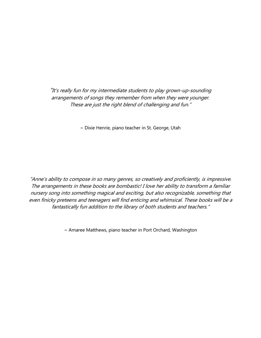 Piano Remixes: Kid Songs Vol. 1, early intermediate book Piano Solo scores gallery preview page 4