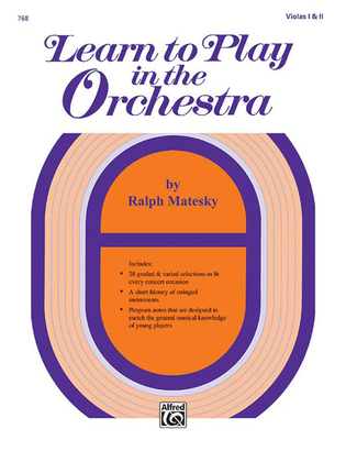 Book cover for Learn to Play in the Orchestra, Book 1