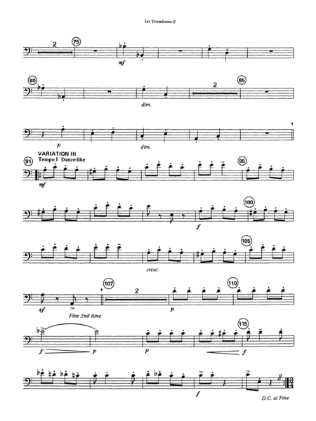 Variations on a Paganini Theme: 1st Trombone