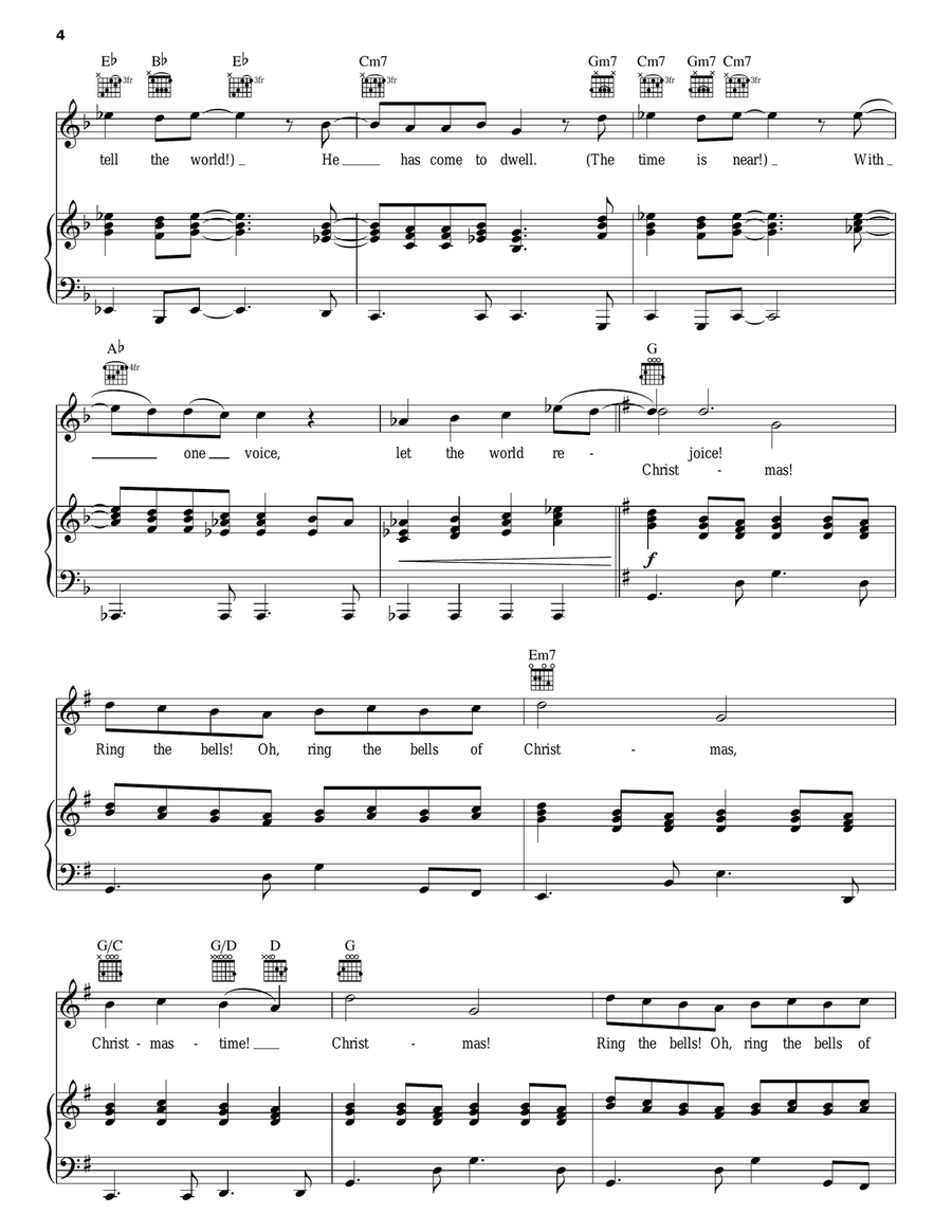 Christmastime Christmastime Piano, Vocal, Guitar scores gallery preview page 4