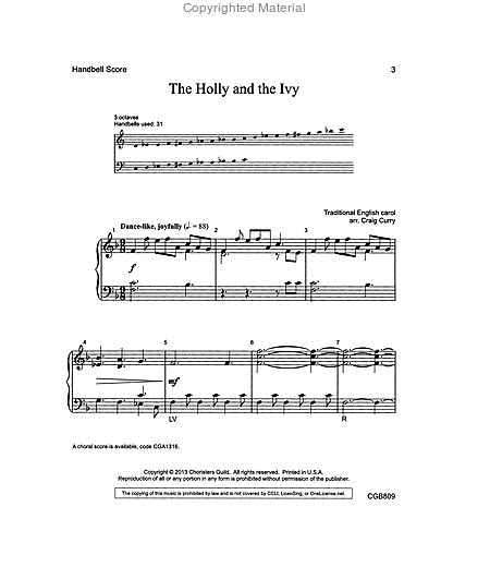 The Holly and the Ivy (Handbell Part) image number null