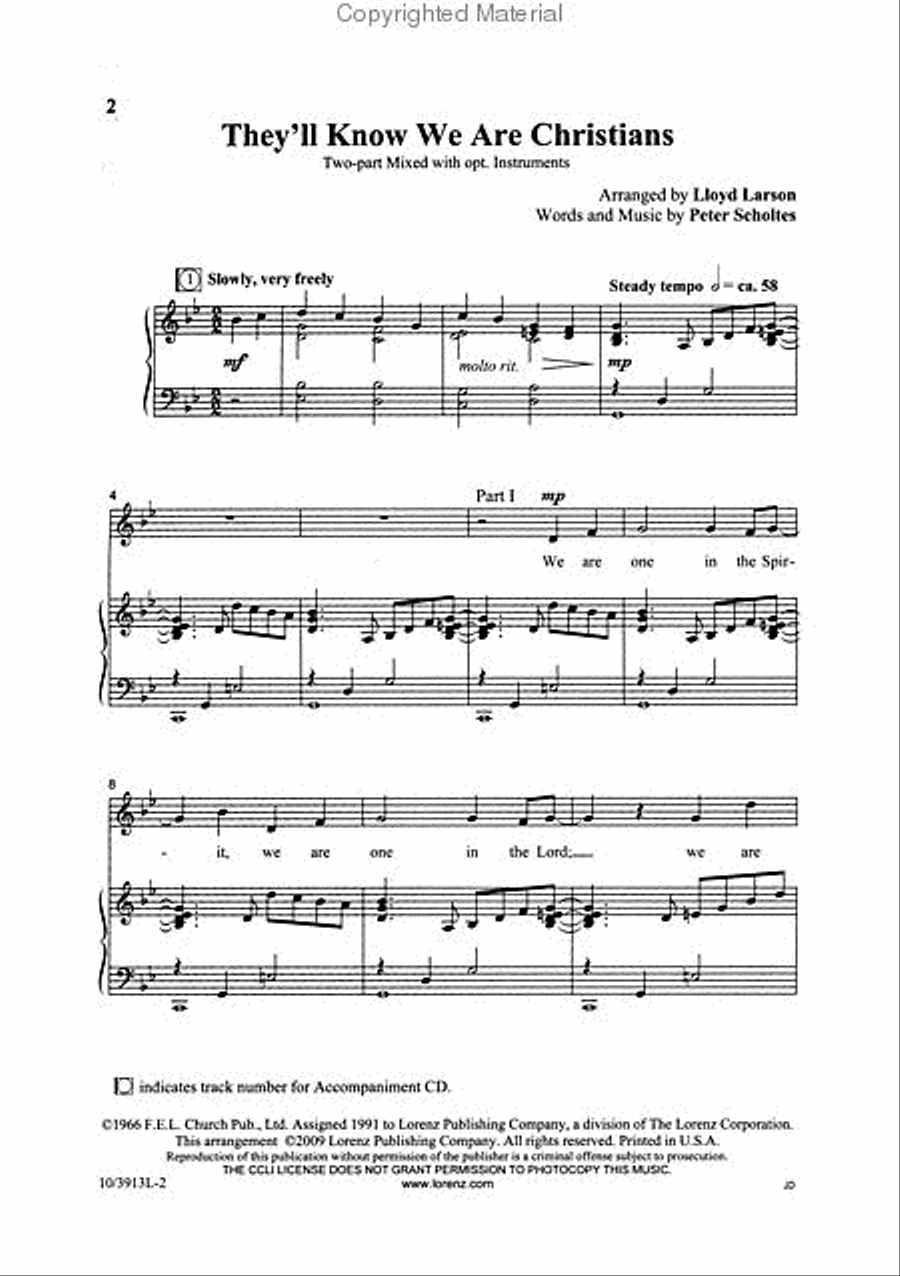 They'll Know We Are Christians 2-Part scores gallery preview page 2