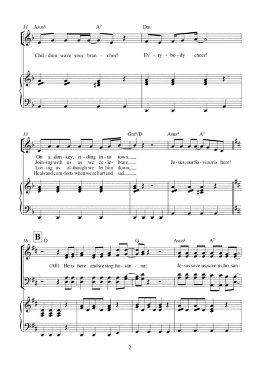 Jesus comes riding into town 4-Part scores gallery preview page 3