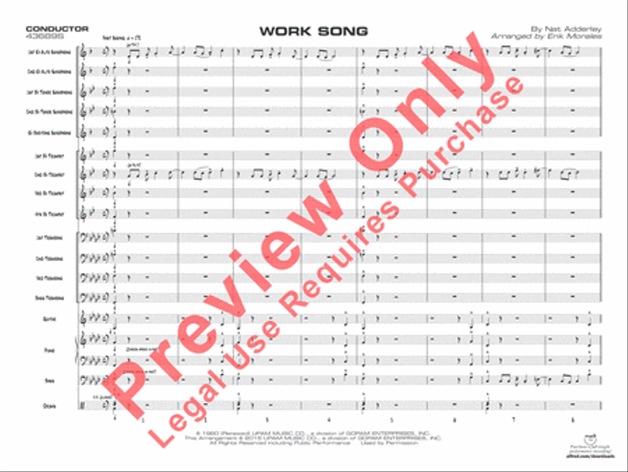 Work Song Jazz Ensemble scores gallery preview page 22