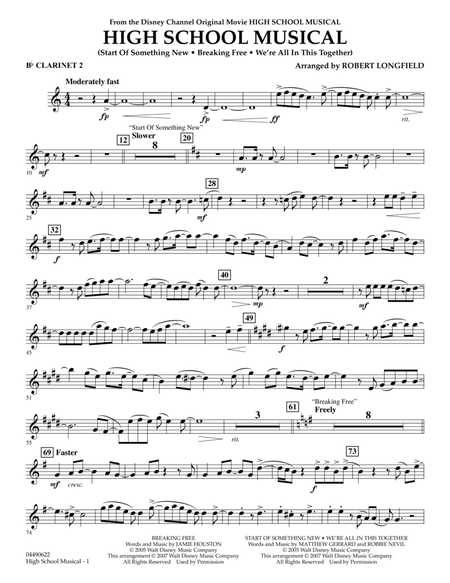 High School Musical - Bb Clarinet 2