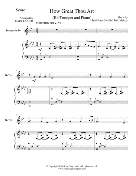 ▷ How Great Thou Art Sheet Music (Piano Solo) - OKTAV