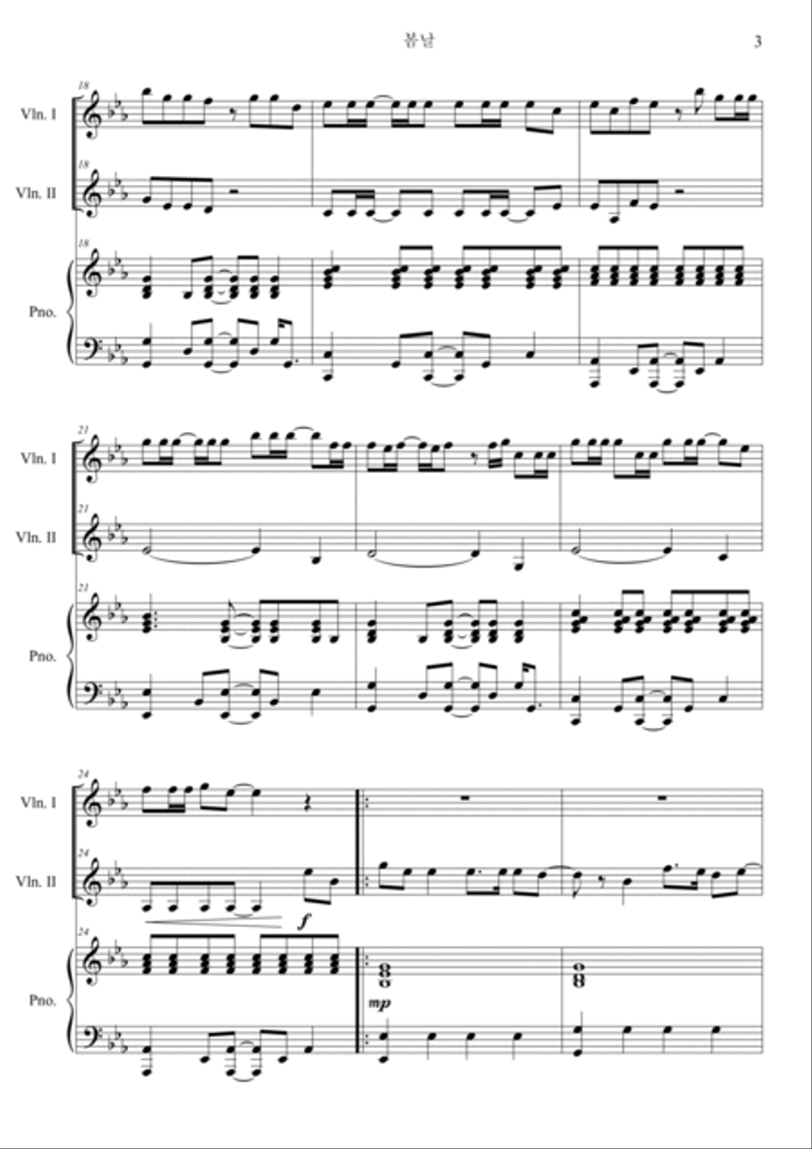 Spring Day Piano Trio scores gallery preview page 3