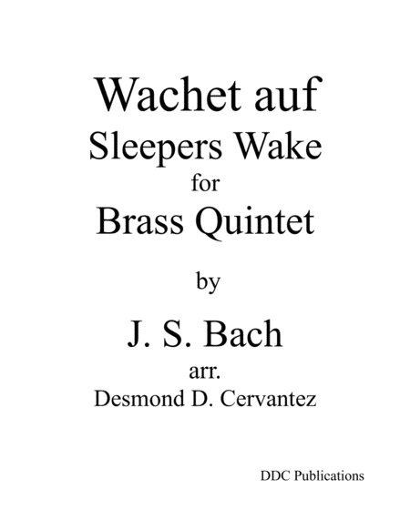 Wachet auf, Sleepers Wake image number null