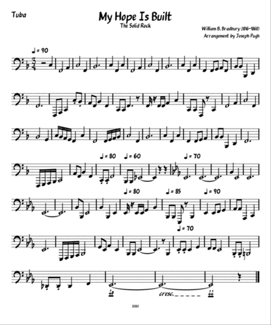 My Hope Is Built (Brass Quintet) Brass Quintet scores gallery preview page 1
