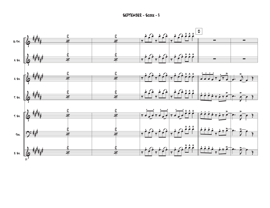 September September Tenor Saxophone scores gallery preview page 3