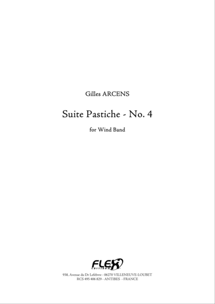 Suite Pastiche: No. 4 Concert Band scores gallery preview page 1