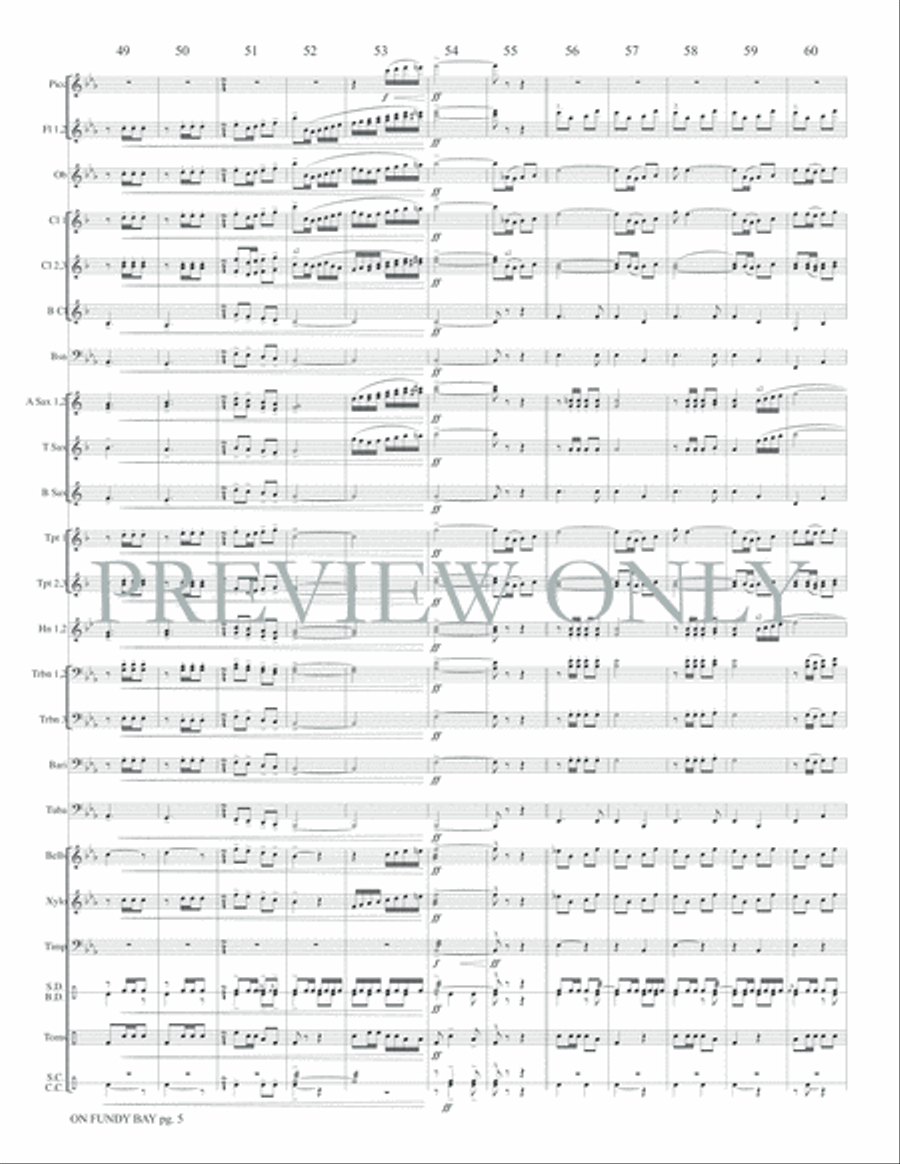 On Fundy Bay Concert Band scores gallery preview page 8