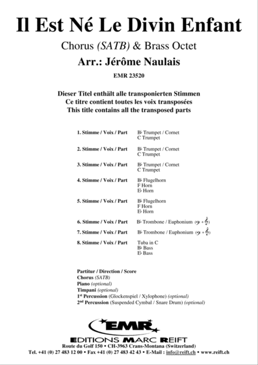 Il Est Ne Le Divin Enfant 4-Part scores gallery preview page 2