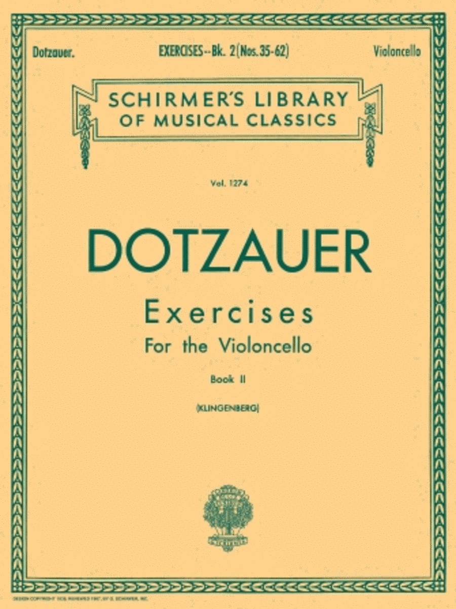 Exercises for Violoncello - Book 2 (Cello)