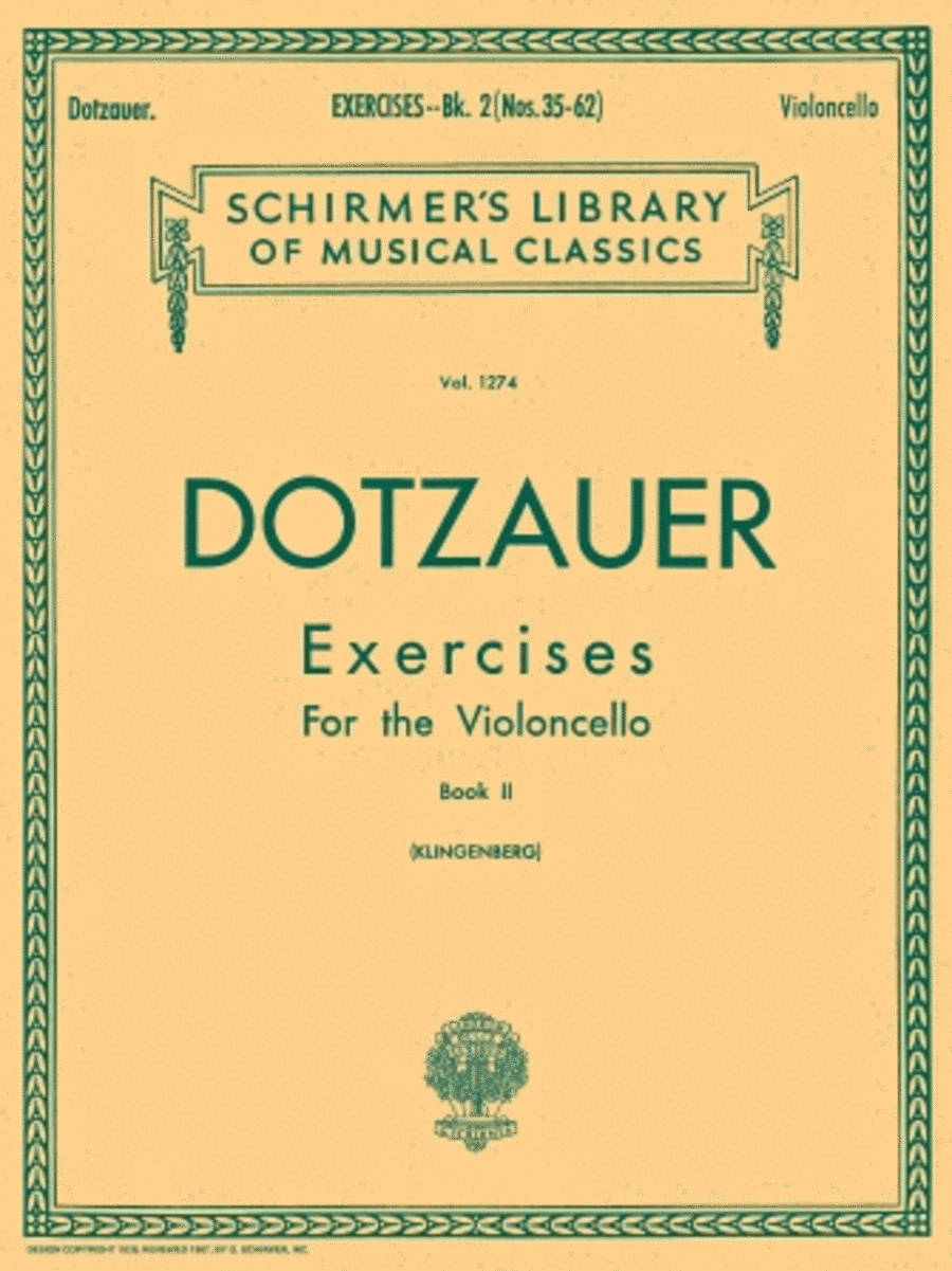 Exercises for Violoncello – Book 2 Cello scores gallery preview page 1