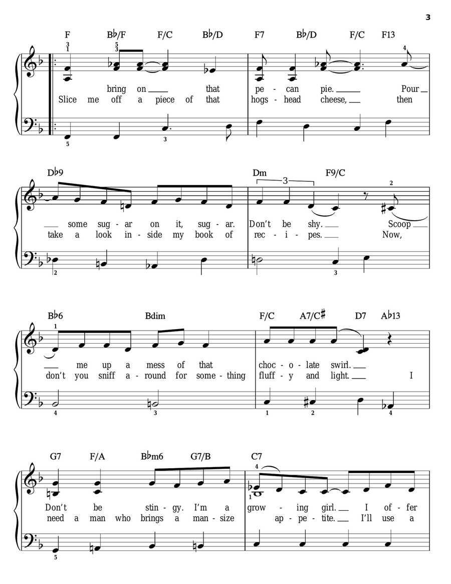 Big, Blonde And Beautiful Easy Piano scores gallery preview page 3