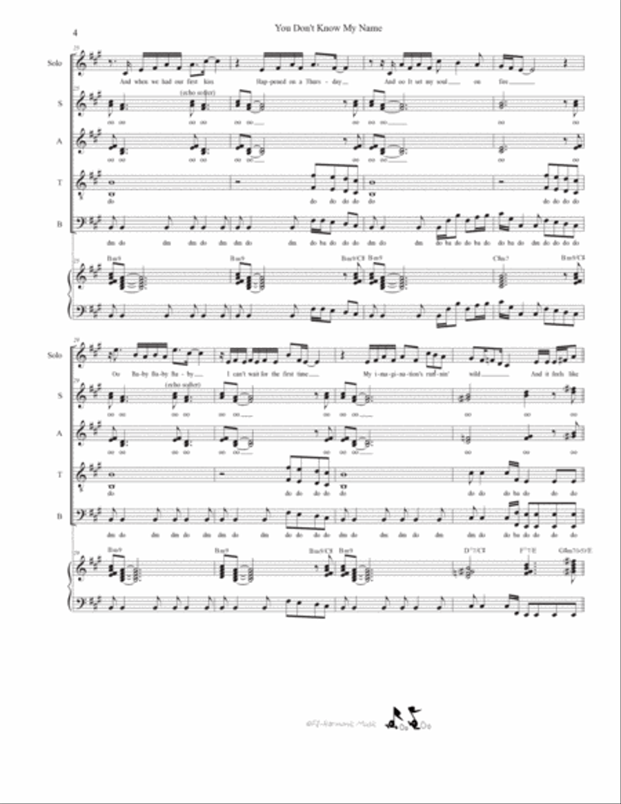 You Don't Know My Name Divisi scores gallery preview page 4