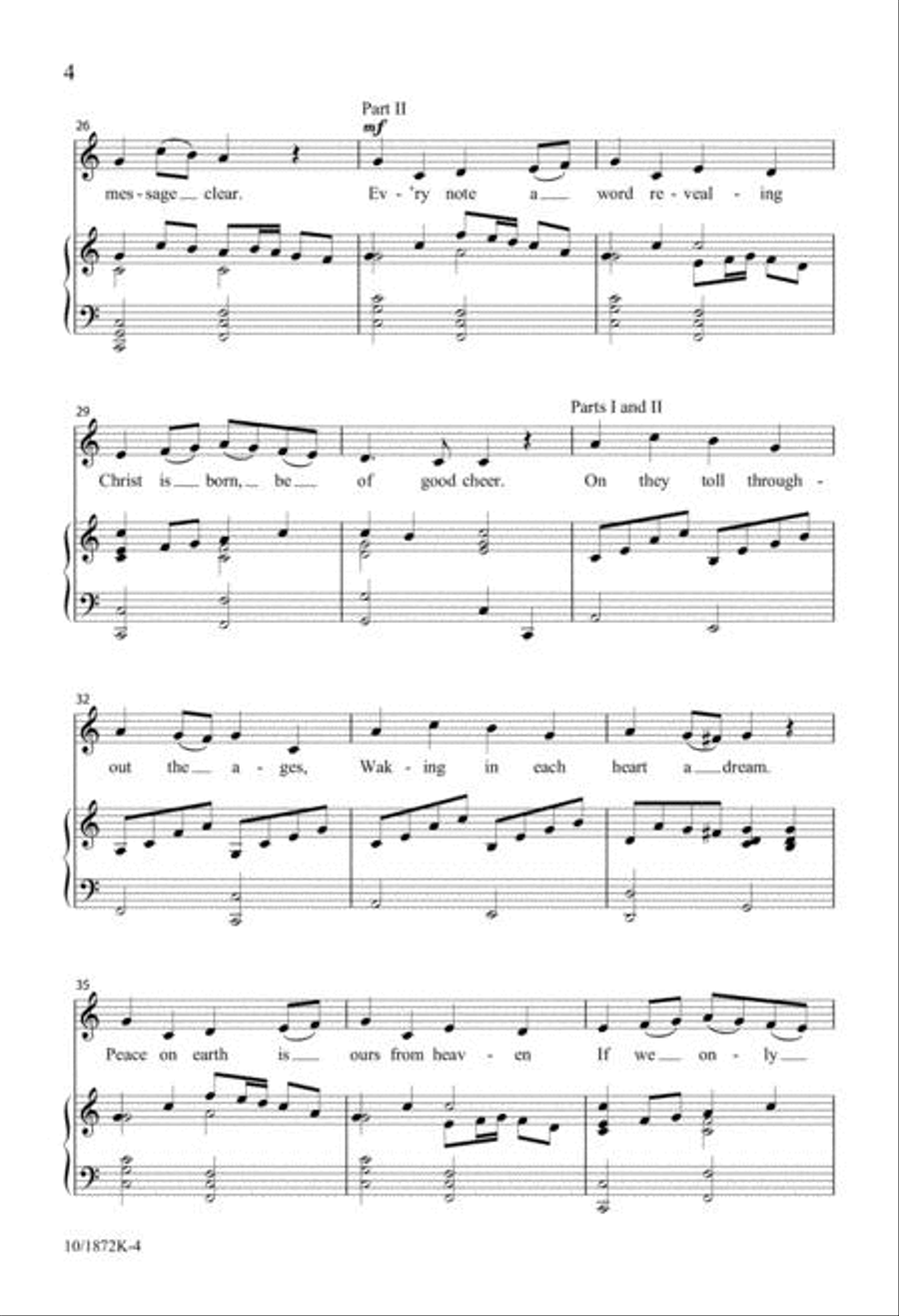Christmas Bells Are Gladly Ringing Unison Choir scores gallery preview page 4