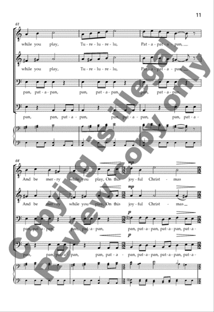 Pat-a-pan TTBB scores gallery preview page 12
