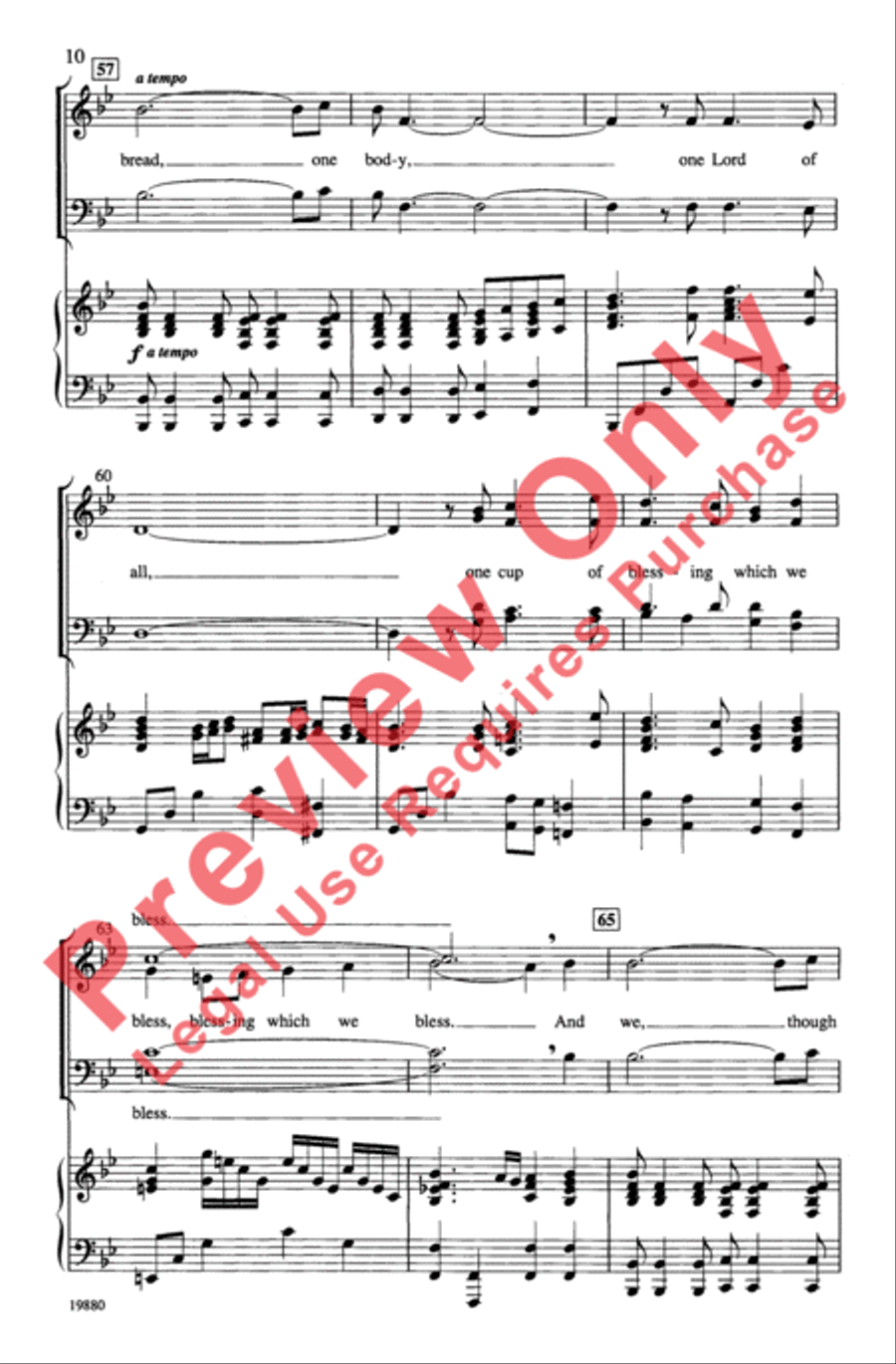 One Bread, One Body 4-Part scores gallery preview page 10