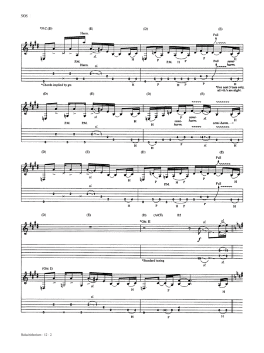 Baluchitherium Guitar Tablature scores gallery preview page 2