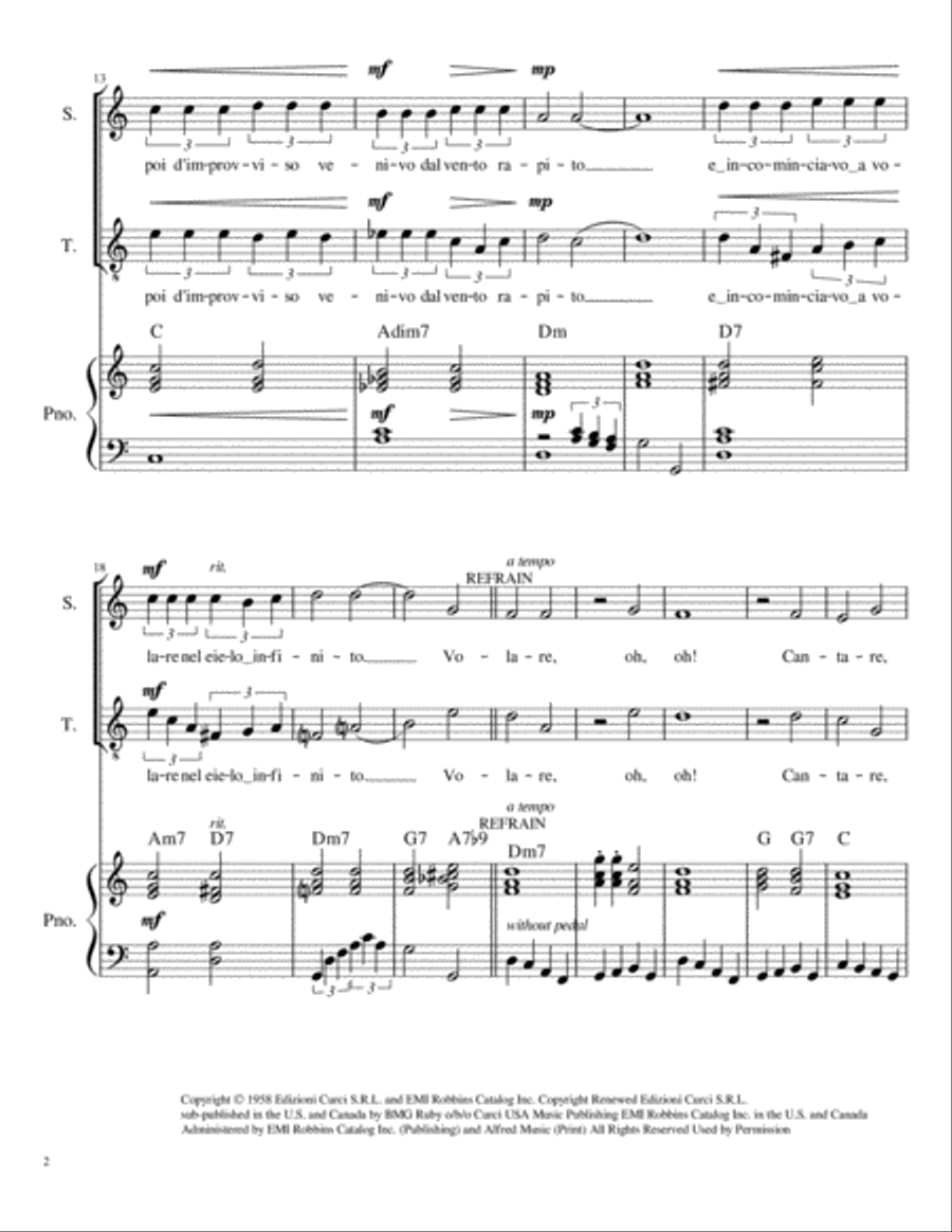 Volare Piano scores gallery preview page 4