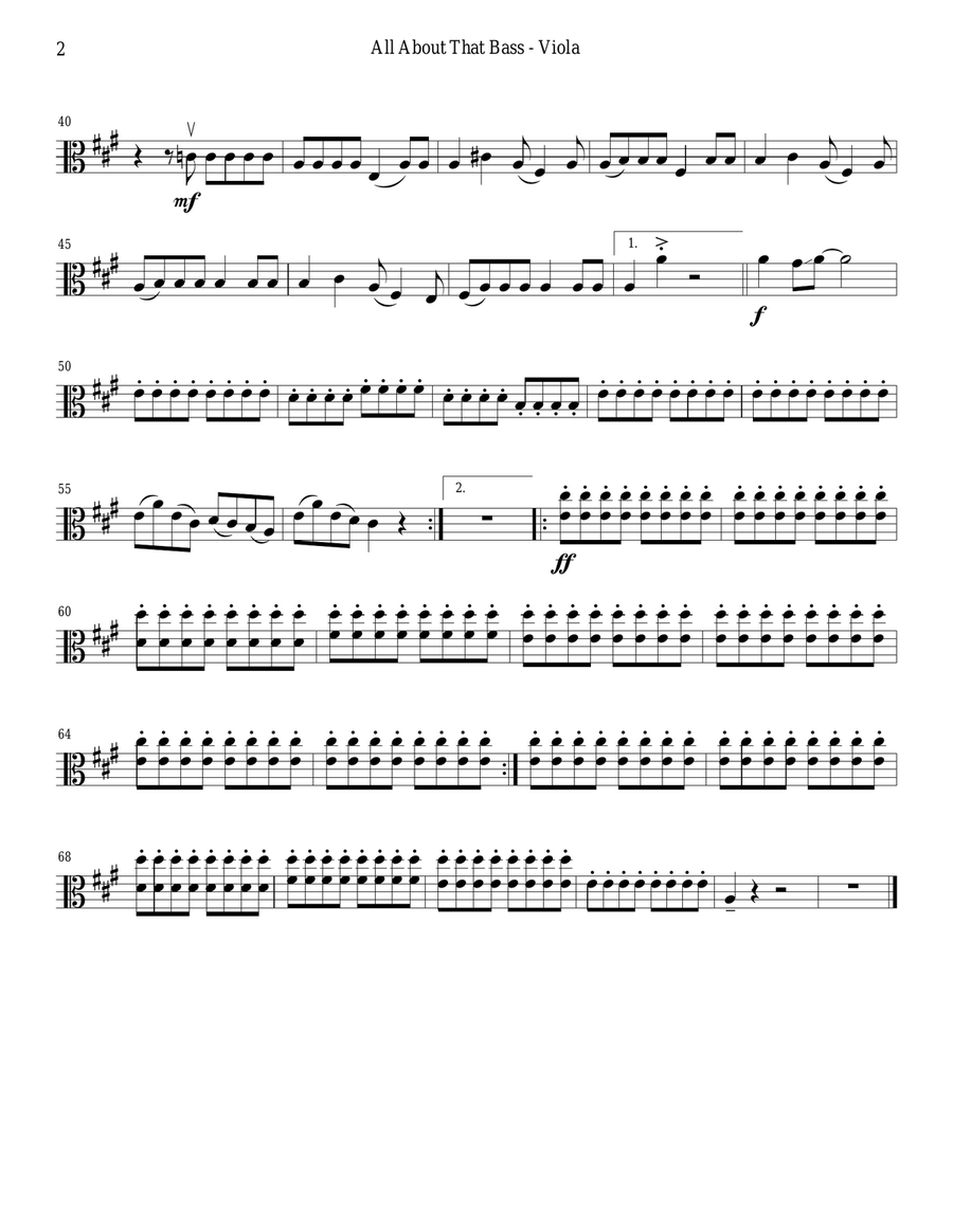 All About That Bass All About That Bass String Quartet scores gallery preview page 6