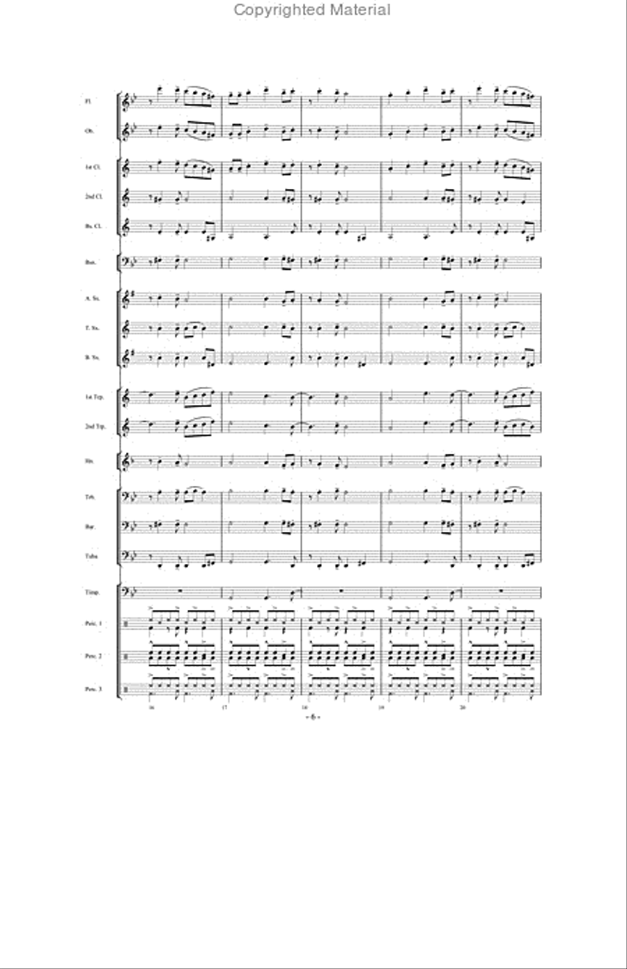 Mambo cubano Concert Band scores gallery preview page 5