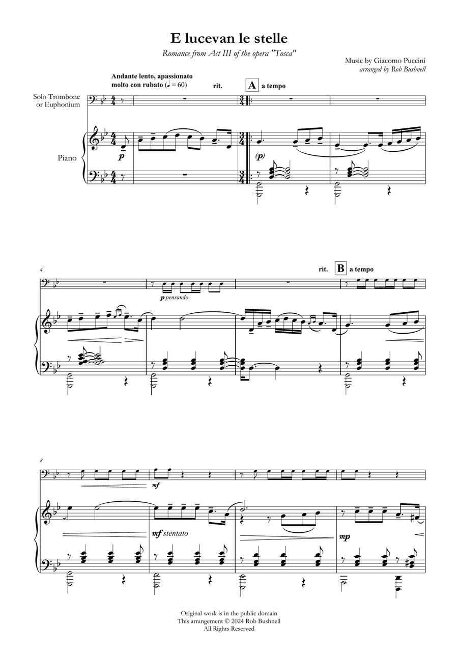 E lucevan le stelle from 