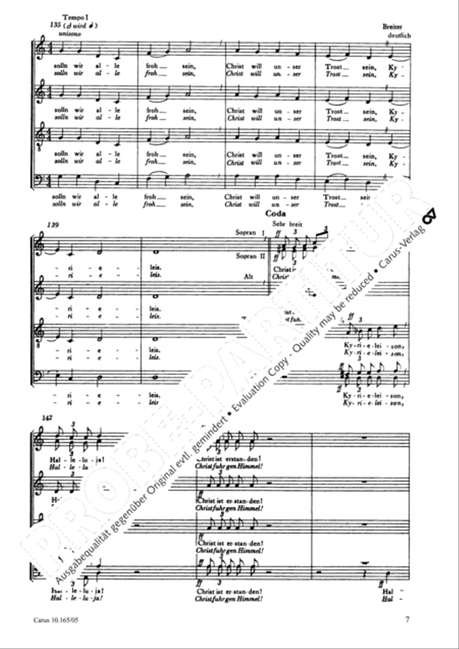 Christ is arisen (Christ ist erstanden) 4-Part scores gallery preview page 8