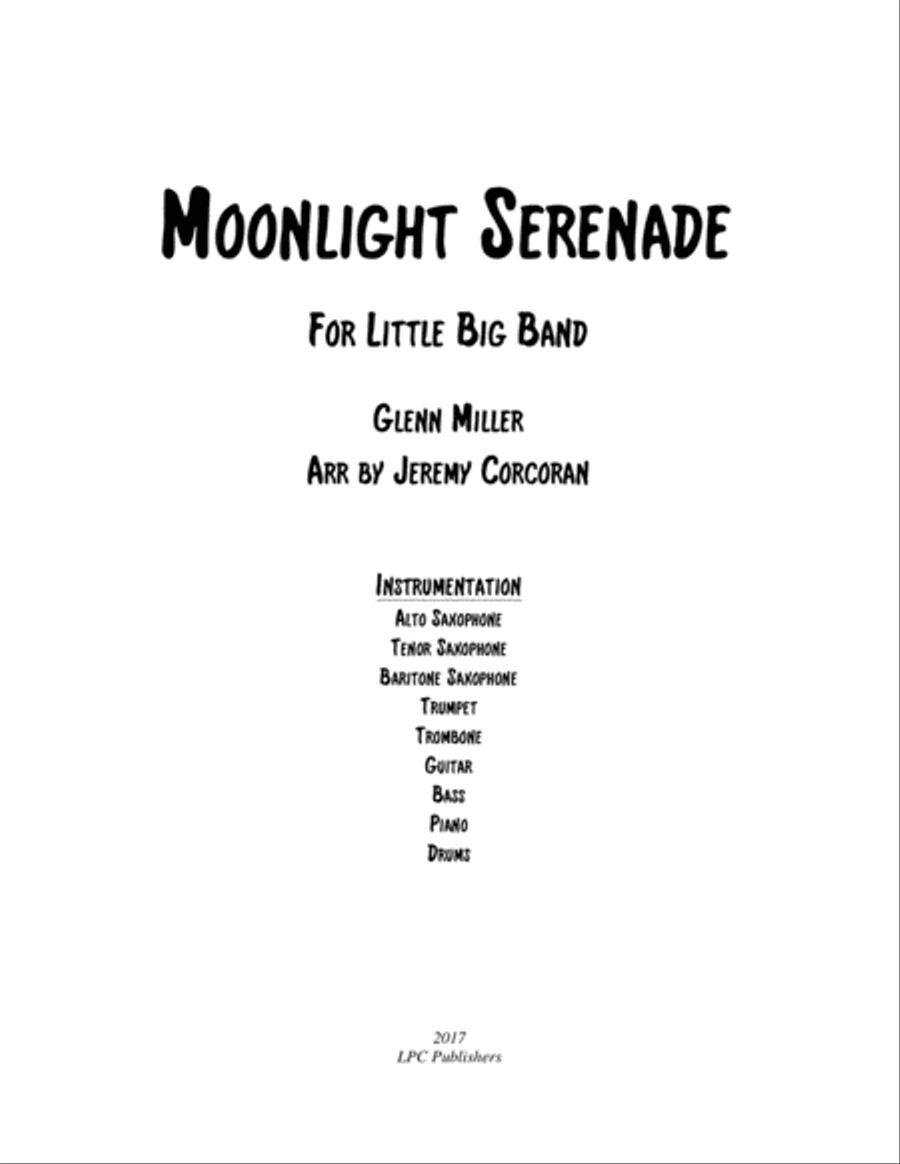 Moonlight Serenade for Little Big Band Jazz Ensemble scores gallery preview page 1