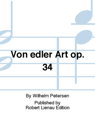 Book cover for Von edler Art op. 34