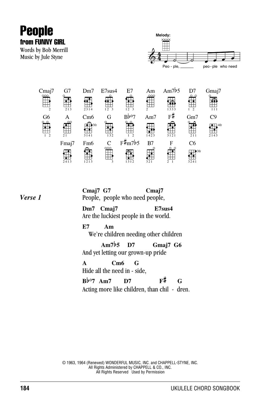 People People Ukulele scores gallery preview page 1