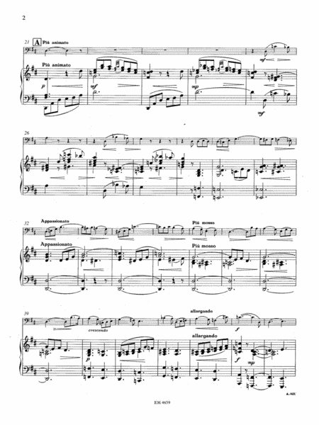 Andante & Allegro, Op.23 for Double Bass and Piano