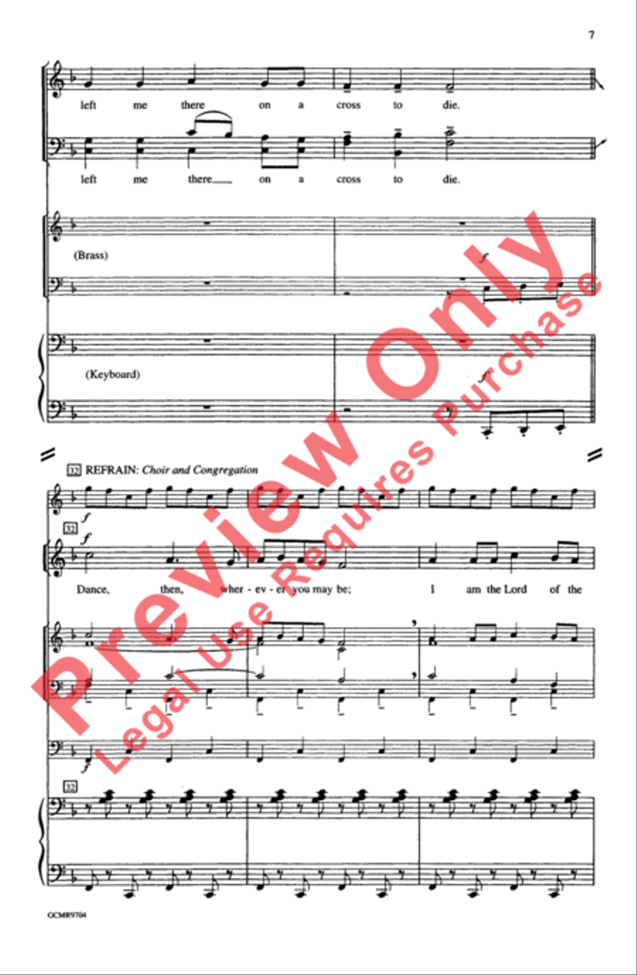 Concertato on Lord of the Dance 4-Part scores gallery preview page 7