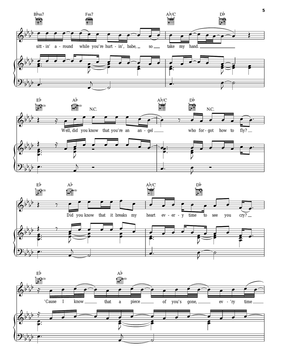 Fall Piano, Vocal, Guitar scores gallery preview page 5