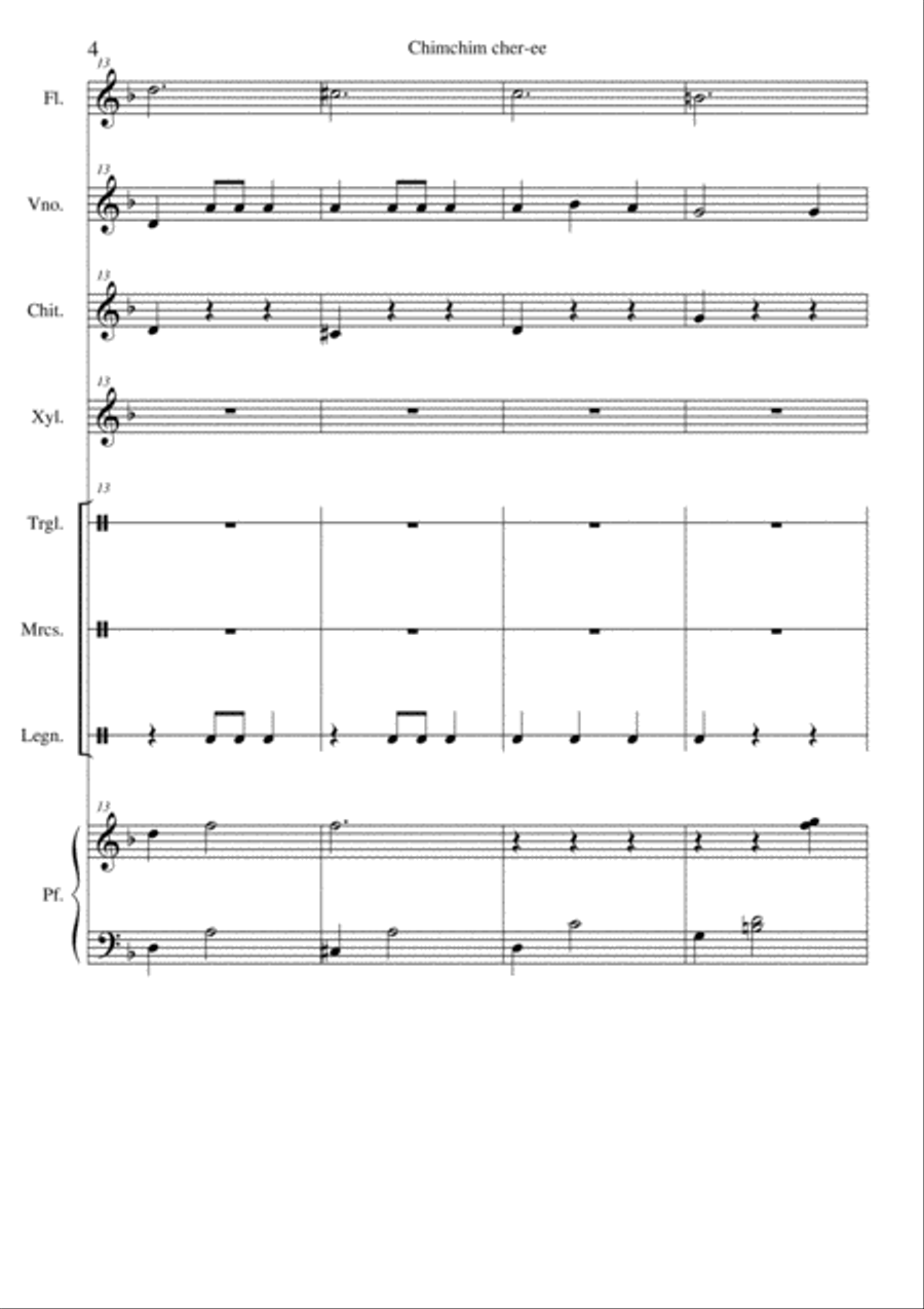 Chim Chim Cher-ee from Walt Disney's MARY POPPINS Small Ensemble scores gallery preview page 4