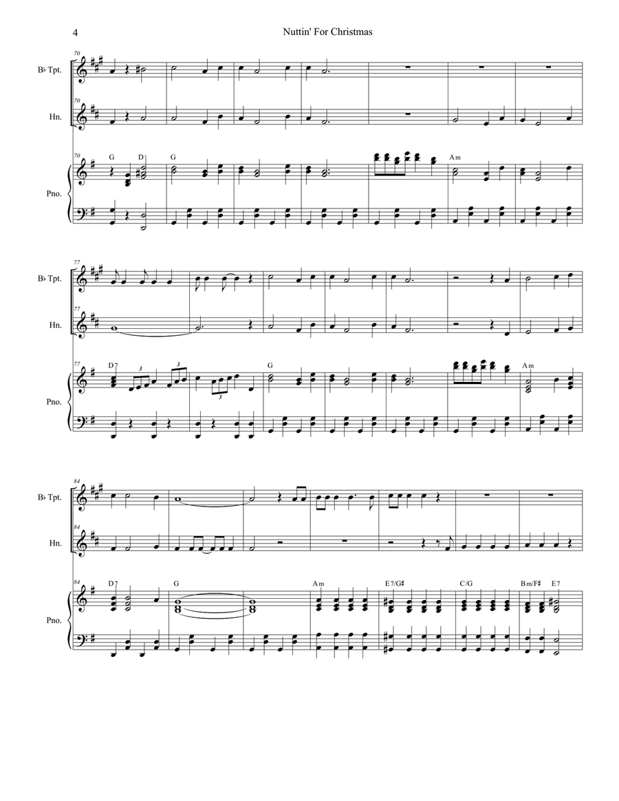 Nuttin' For Christmas Nuttin' For Christmas Brass Duet scores gallery preview page 4