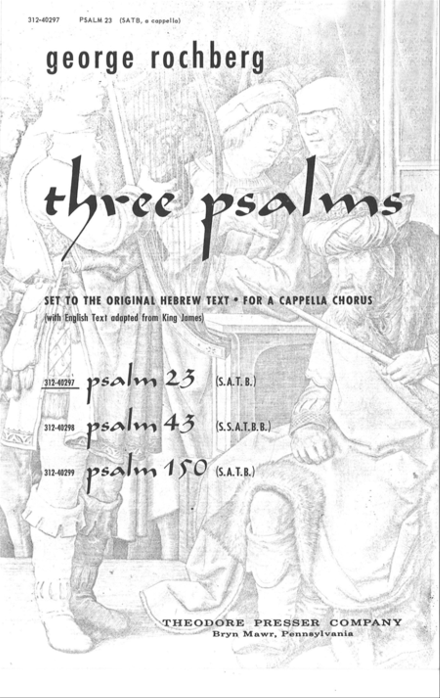 Three Psalms: Psalm 23 4-Part scores gallery preview page 1