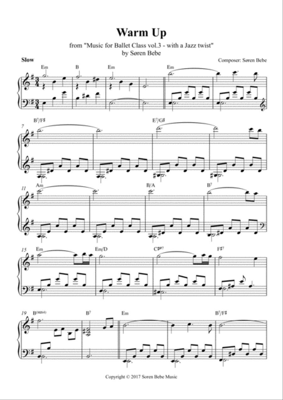 Music for Ballet Class, Vol.3 (Complete Score)