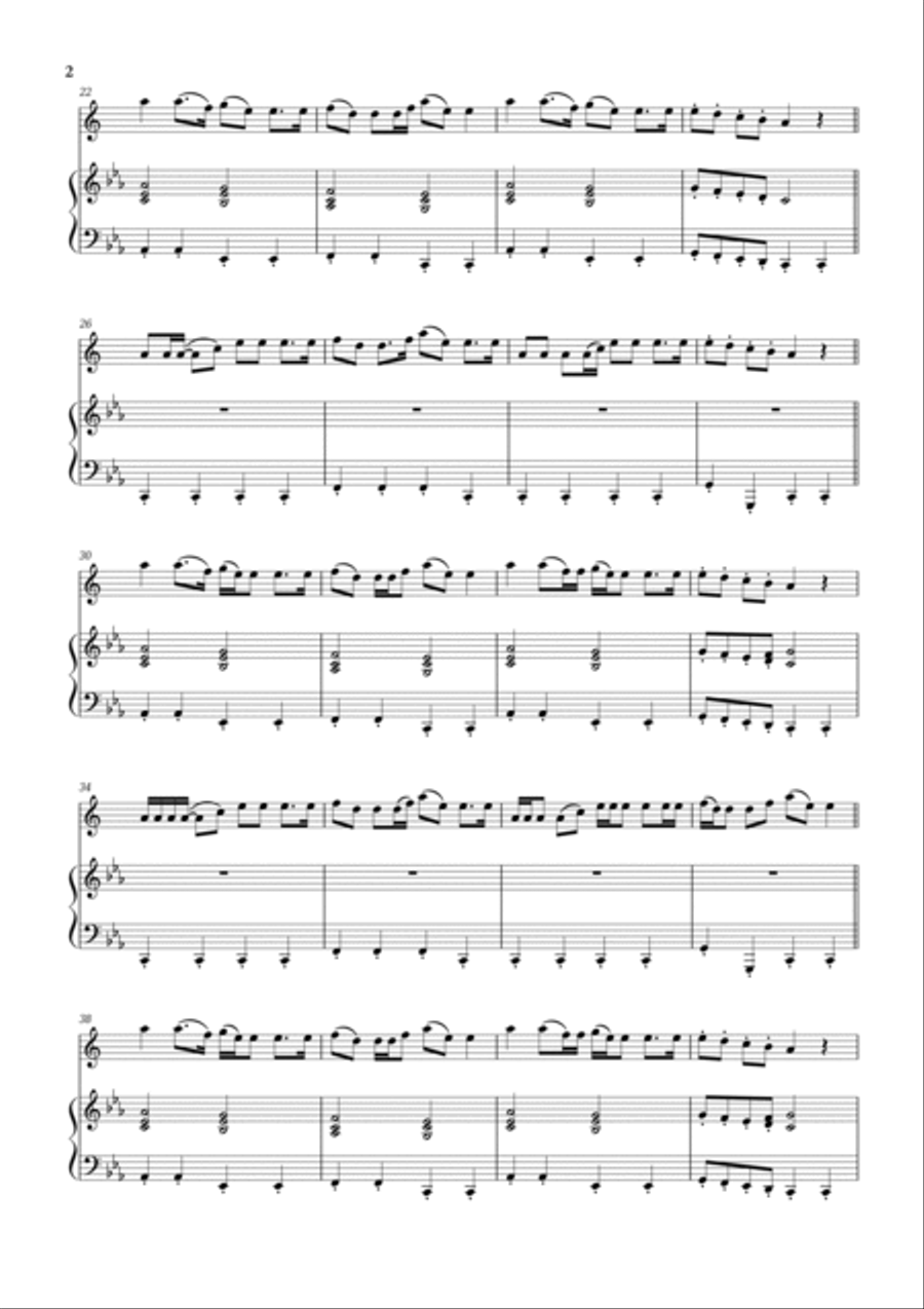 Wellerman Baritone Saxophone scores gallery preview page 2