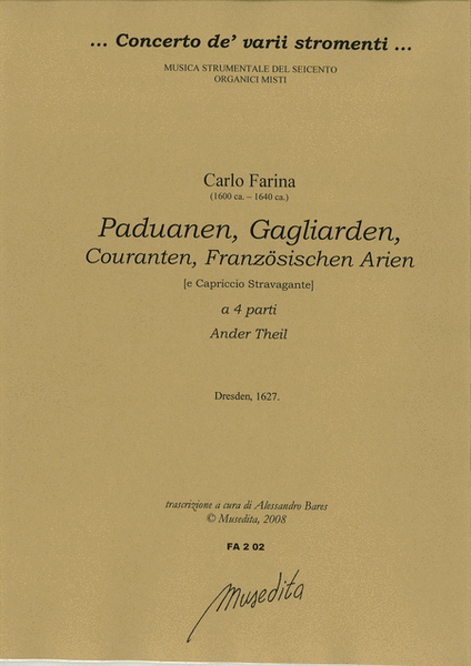 Paduanen, Gagliarden, Couranten, Franzosischen Arien (Ander Theil) (Dresden, 1627)