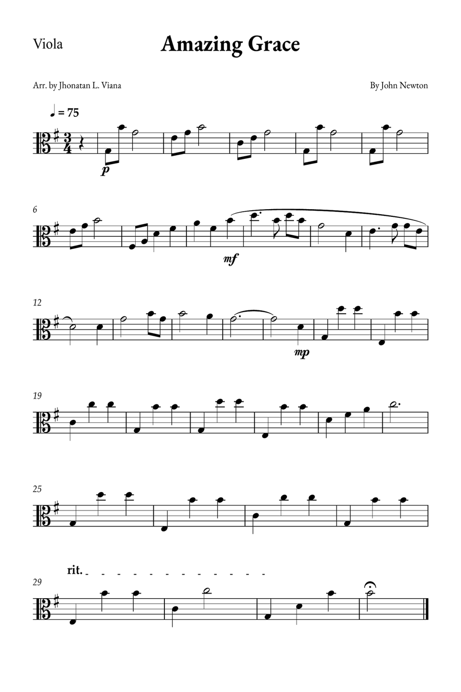 Amazing Grace String Quartet scores gallery preview page 6