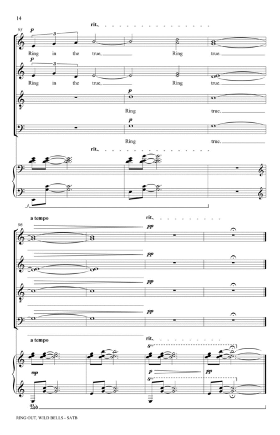 Ring Out, Wild Bells Ring Out, Wild Bells 4-Part scores gallery preview page 14