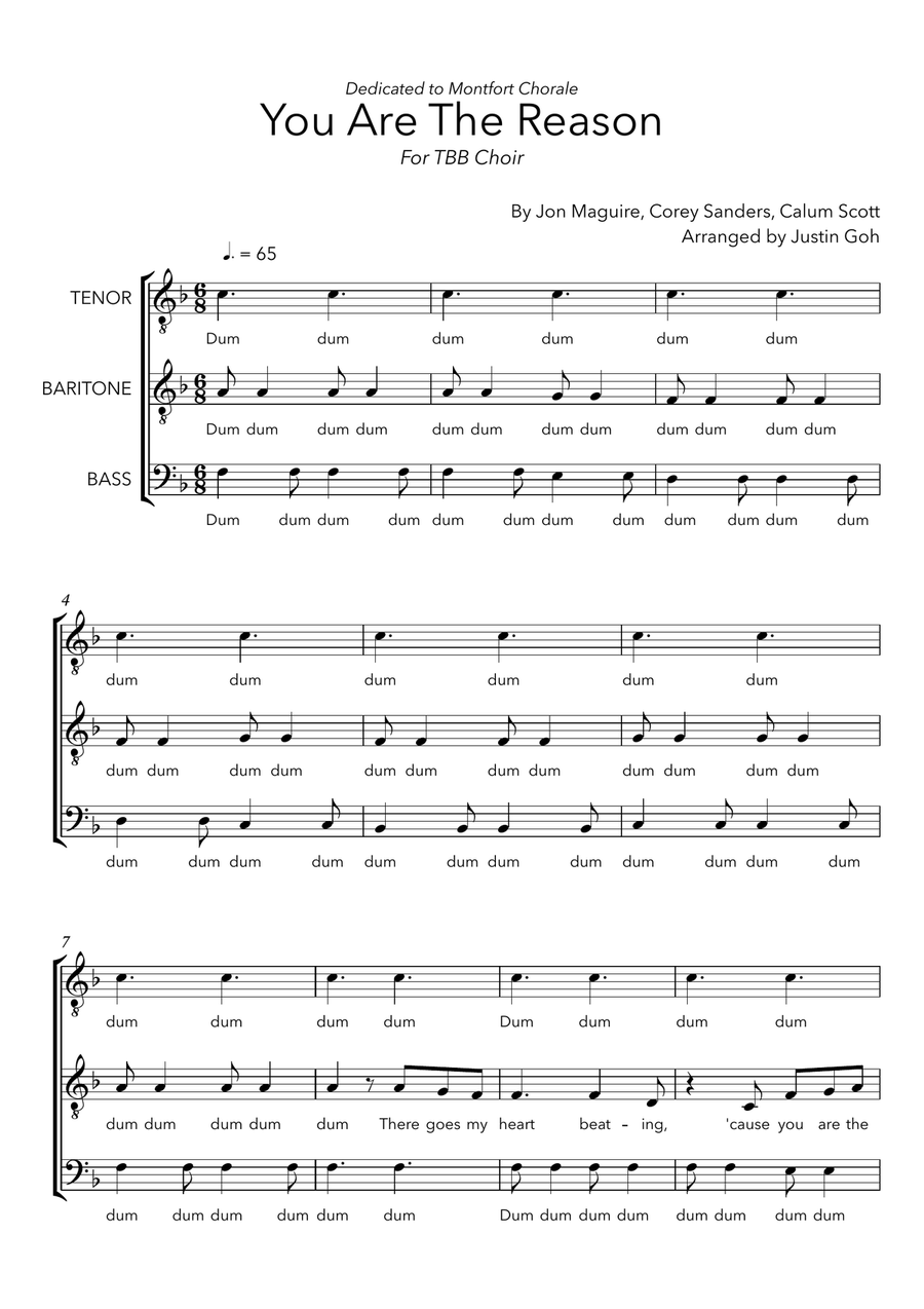 You Are The Reason 3-Part scores gallery preview page 2